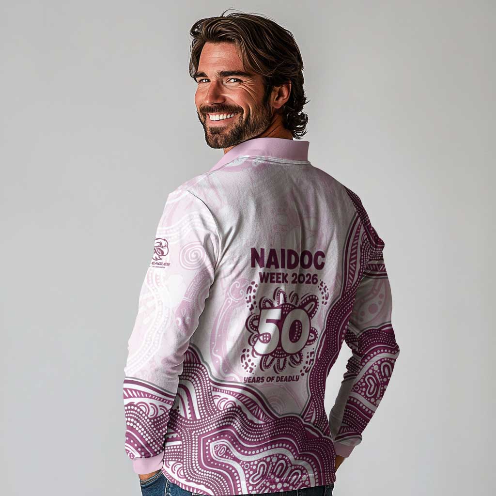 Manly Warringah Sea Eagles NAIDOC Week 2026 Long Sleeve Polo Shirt First Nations of Australia Aboriginal Mascot Rugby
