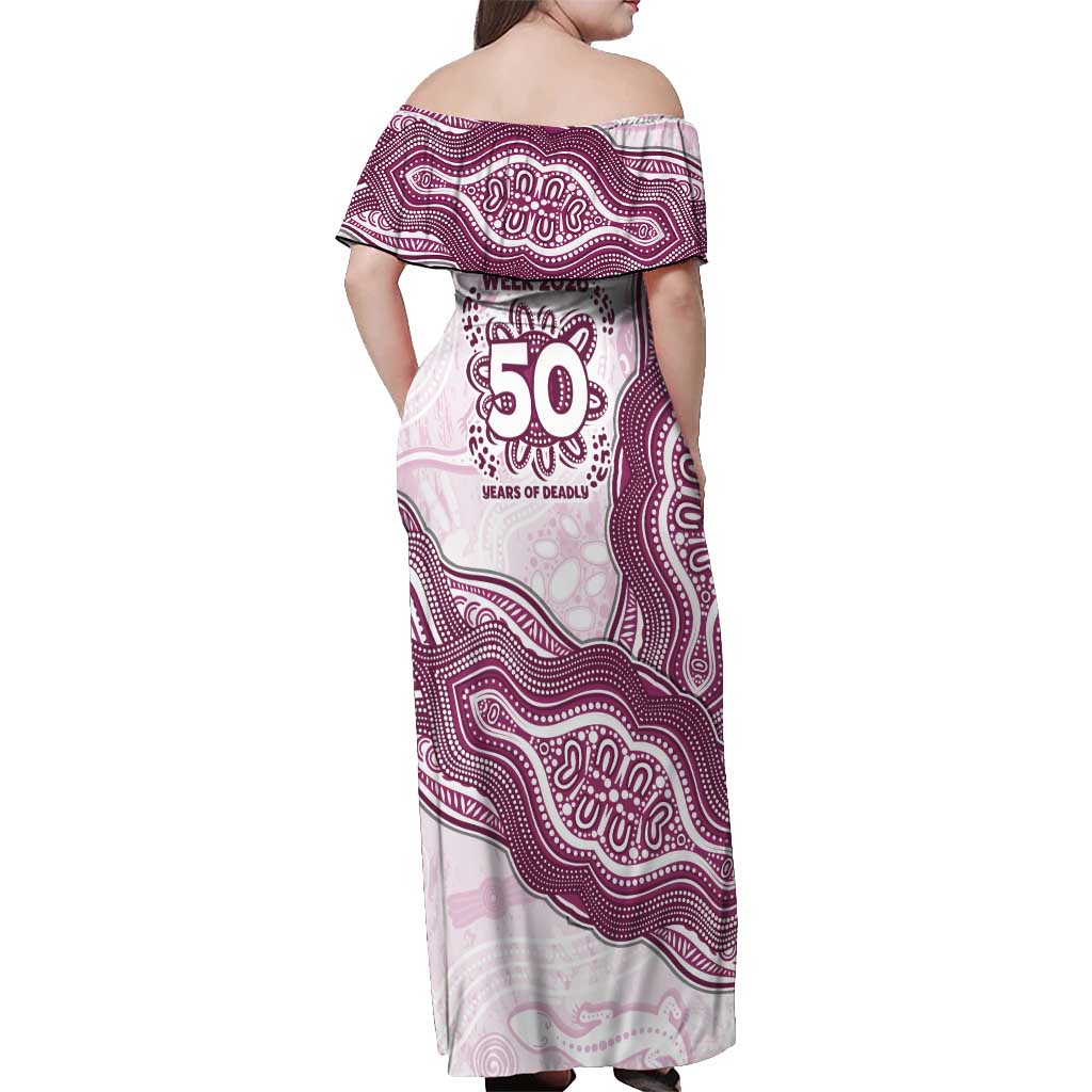 Manly Warringah Sea Eagles NAIDOC Week 2026 Off Shoulder Maxi Dress First Nations of Australia Aboriginal Mascot Rugby