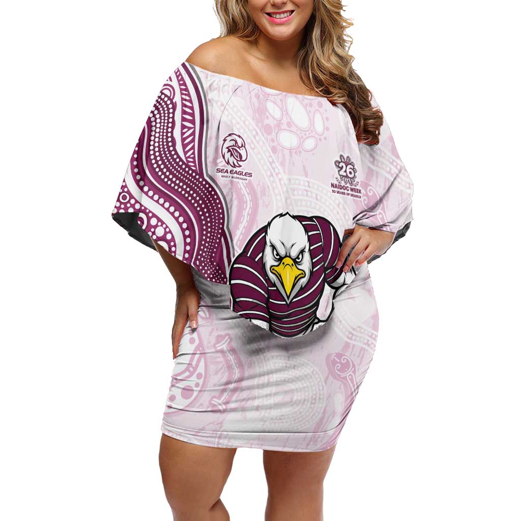 Manly Warringah Sea Eagles NAIDOC Week 2026 Off Shoulder Short Dress First Nations of Australia Aboriginal Mascot Rugby