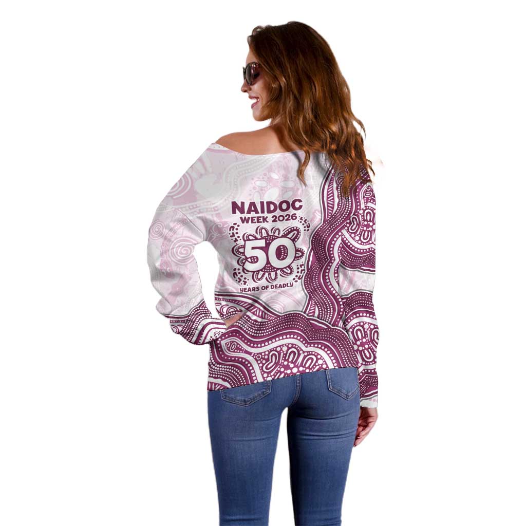 Manly Warringah Sea Eagles NAIDOC Week 2026 Off Shoulder Sweater First Nations of Australia Aboriginal Mascot Rugby
