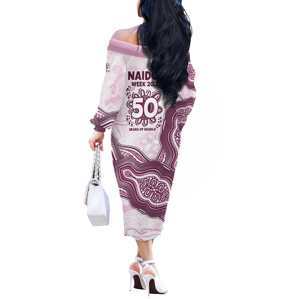 Manly Warringah Sea Eagles NAIDOC Week 2026 Off The Shoulder Long Sleeve Dress First Nations of Australia Aboriginal Mascot Rugby