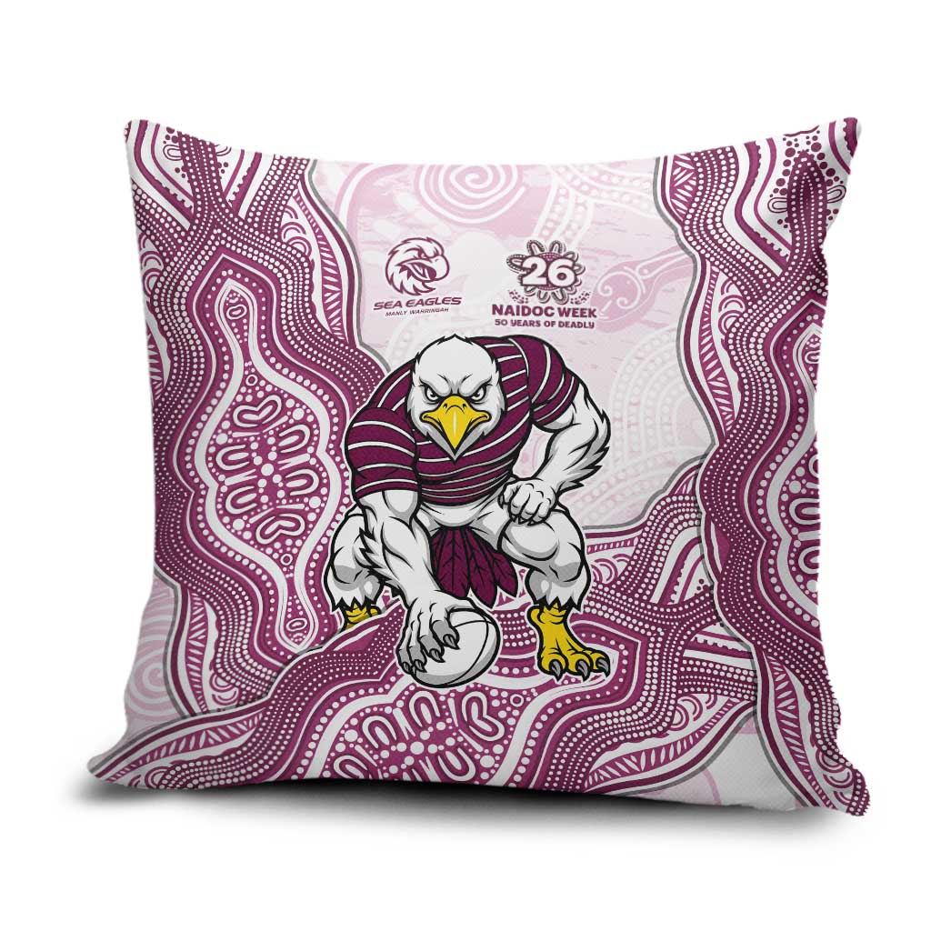 Manly Warringah Sea Eagles NAIDOC Week 2026 Pillow Cover First Nations of Australia Aboriginal Mascot Rugby