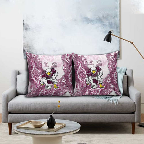 Manly Warringah Sea Eagles NAIDOC Week 2026 Pillow Cover First Nations of Australia Aboriginal Mascot Rugby