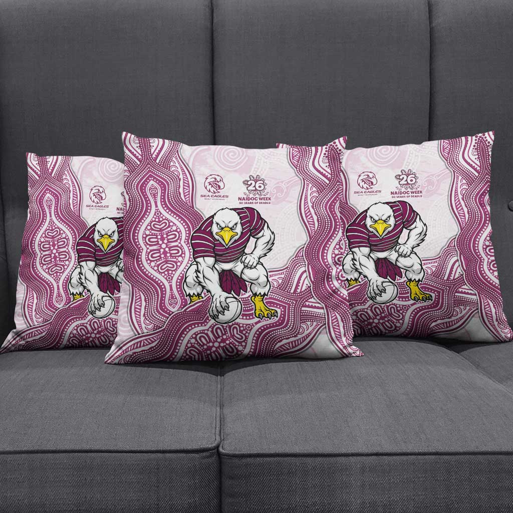 Manly Warringah Sea Eagles NAIDOC Week 2026 Pillow Cover First Nations of Australia Aboriginal Mascot Rugby