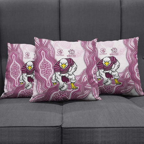 Manly Warringah Sea Eagles NAIDOC Week 2026 Pillow Cover First Nations of Australia Aboriginal Mascot Rugby