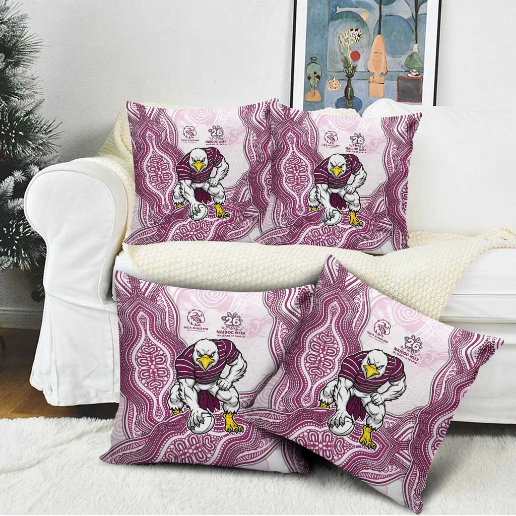 Manly Warringah Sea Eagles NAIDOC Week 2026 Pillow Cover First Nations of Australia Aboriginal Mascot Rugby