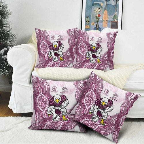 Manly Warringah Sea Eagles NAIDOC Week 2026 Pillow Cover First Nations of Australia Aboriginal Mascot Rugby