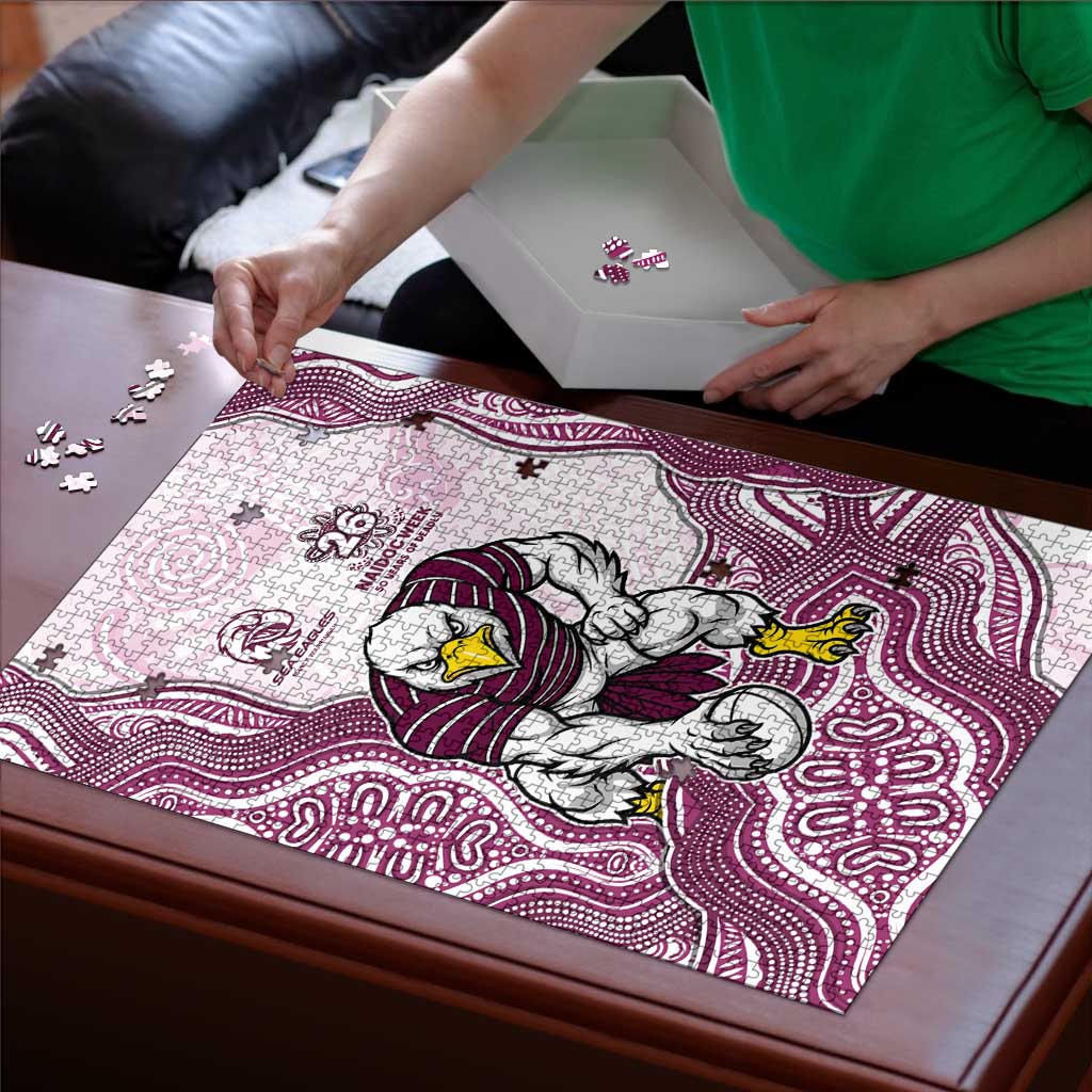 Manly Warringah Sea Eagles NAIDOC Week 2026 Puzzle First Nations of Australia Aboriginal Mascot Rugby