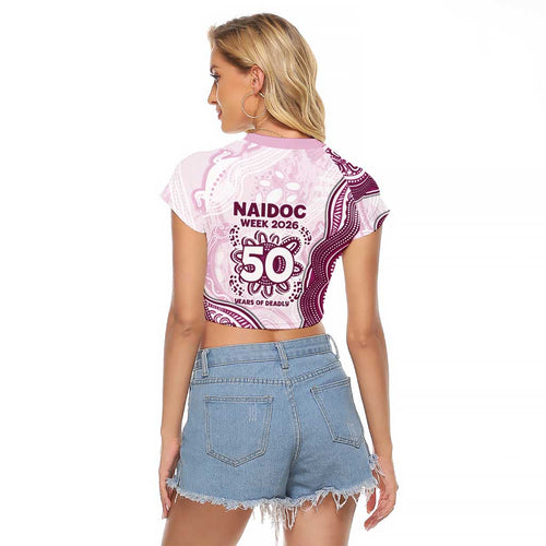 Manly Warringah Sea Eagles NAIDOC Week 2026 Raglan Cropped T Shirt First Nations of Australia Aboriginal Mascot Rugby