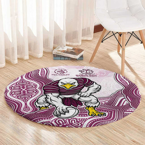 Manly Warringah Sea Eagles NAIDOC Week 2026 Round Carpet First Nations of Australia Aboriginal Mascot Rugby