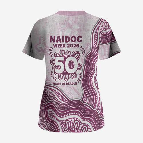 Manly Warringah Sea Eagles NAIDOC Week 2026 Scrub Top First Nations of Australia Aboriginal Mascot Rugby