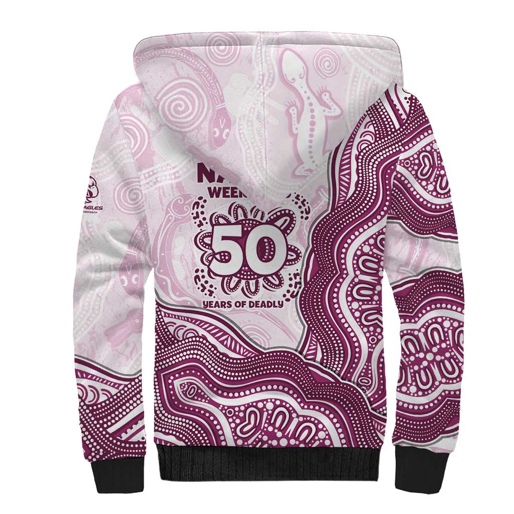 Manly Warringah Sea Eagles NAIDOC Week 2026 Sherpa Hoodie First Nations of Australia Aboriginal Mascot Rugby