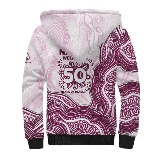 Manly Warringah Sea Eagles NAIDOC Week 2026 Sherpa Hoodie First Nations of Australia Aboriginal Mascot Rugby