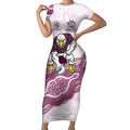 Manly Warringah Sea Eagles NAIDOC Week 2026 Short Sleeve Bodycon Dress First Nations of Australia Aboriginal Mascot Rugby