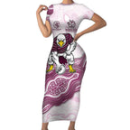 Manly Warringah Sea Eagles NAIDOC Week 2026 Short Sleeve Bodycon Dress First Nations of Australia Aboriginal Mascot Rugby