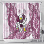 Manly Warringah Sea Eagles NAIDOC Week 2026 Shower Curtain First Nations of Australia Aboriginal Mascot Rugby