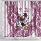 Manly Warringah Sea Eagles NAIDOC Week 2026 Shower Curtain First Nations of Australia Aboriginal Mascot Rugby