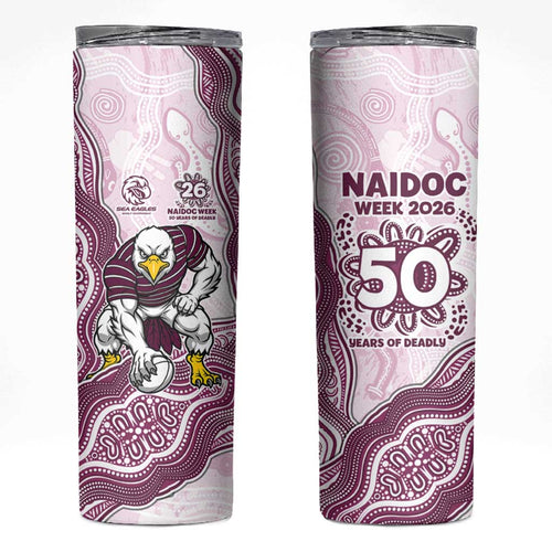 Manly Warringah Sea Eagles NAIDOC Week 2026 Skinny Tumbler First Nations of Australia Aboriginal Mascot Rugby