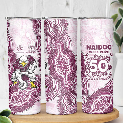 Manly Warringah Sea Eagles NAIDOC Week 2026 Skinny Tumbler First Nations of Australia Aboriginal Mascot Rugby