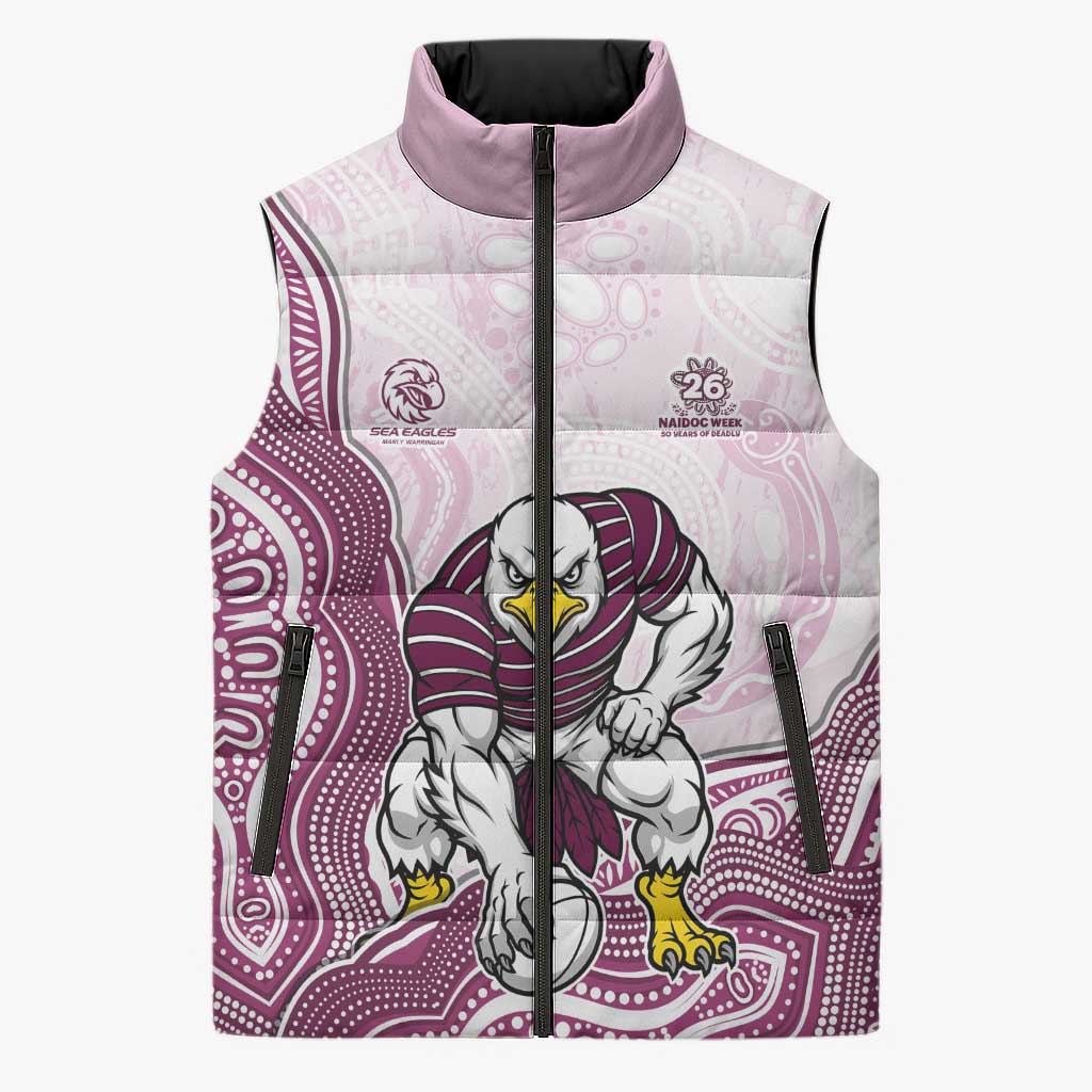 Manly Warringah Sea Eagles NAIDOC Week 2026 Sleeveless Puffer Jacket First Nations of Australia Aboriginal Mascot Rugby