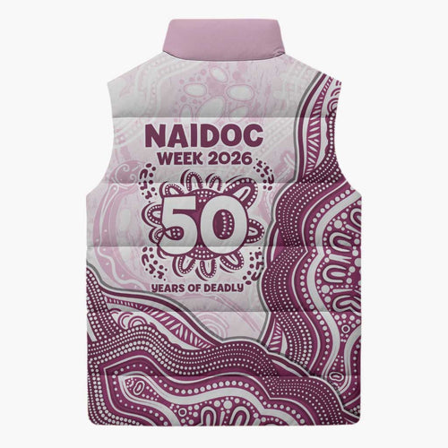 Manly Warringah Sea Eagles NAIDOC Week 2026 Sleeveless Puffer Jacket First Nations of Australia Aboriginal Mascot Rugby