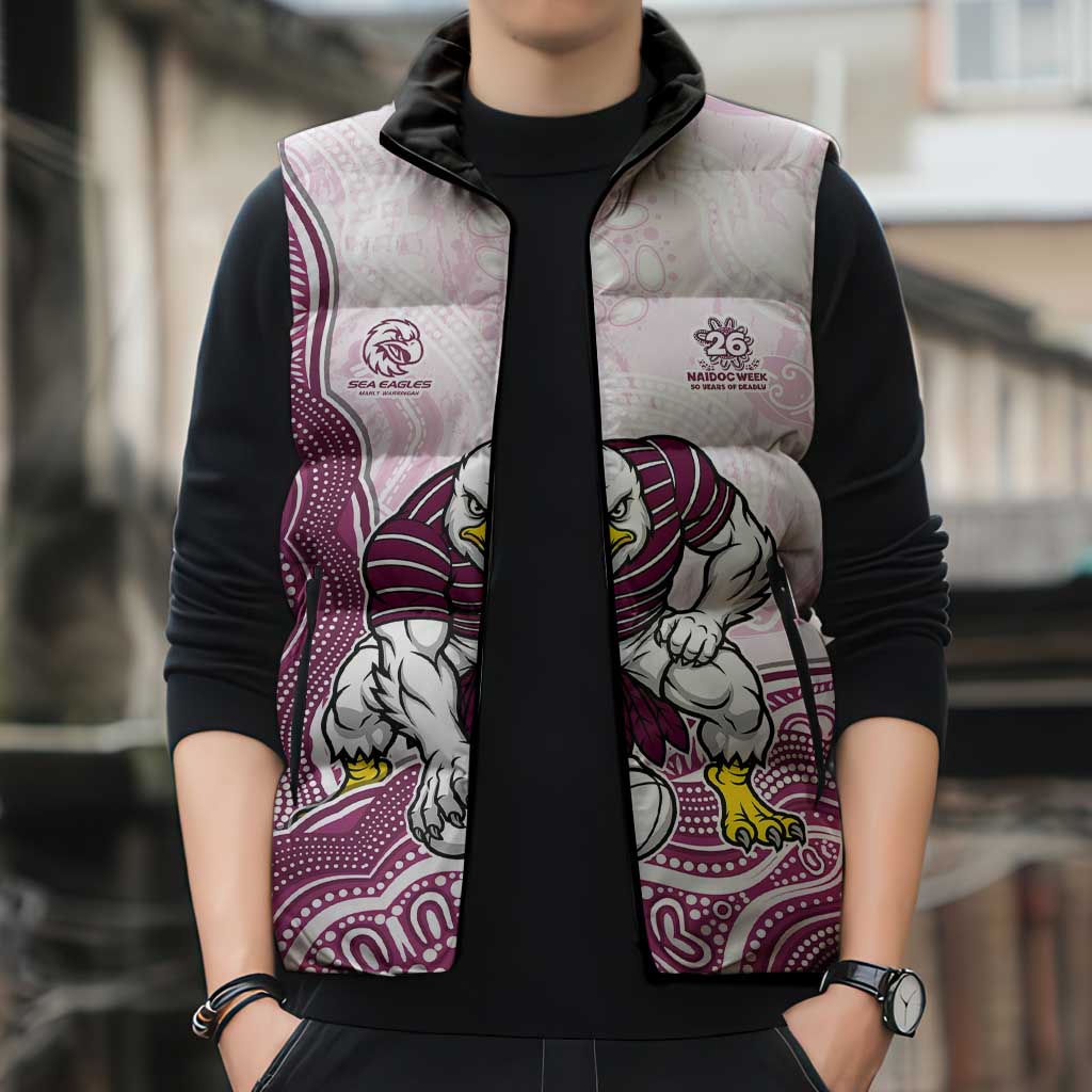 Manly Warringah Sea Eagles NAIDOC Week 2026 Sleeveless Puffer Jacket First Nations of Australia Aboriginal Mascot Rugby
