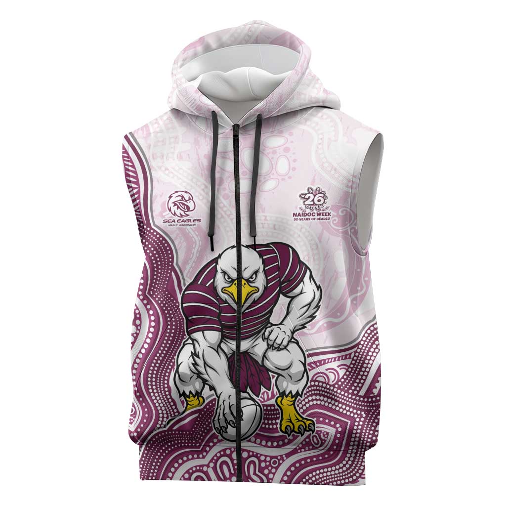 Manly Warringah Sea Eagles NAIDOC Week 2026 Sleeveless Zip Hoodie First Nations of Australia Aboriginal Mascot Rugby