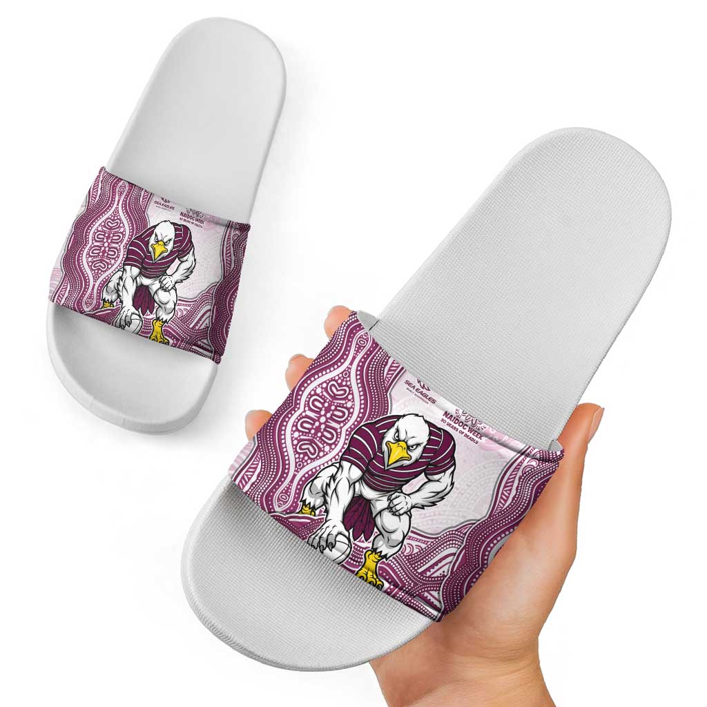 Manly Warringah Sea Eagles NAIDOC Week 2026 Slide Sandals First Nations of Australia Aboriginal Mascot Rugby