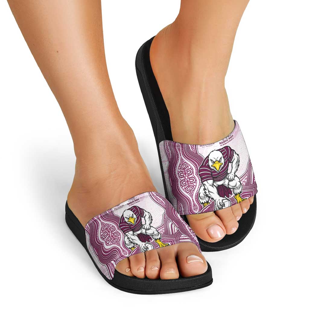 Manly Warringah Sea Eagles NAIDOC Week 2026 Slide Sandals First Nations of Australia Aboriginal Mascot Rugby