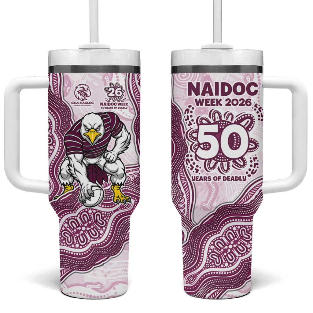 Manly Warringah Sea Eagles NAIDOC Week 2026 Tumbler With Handle First Nations of Australia Aboriginal Mascot Rugby