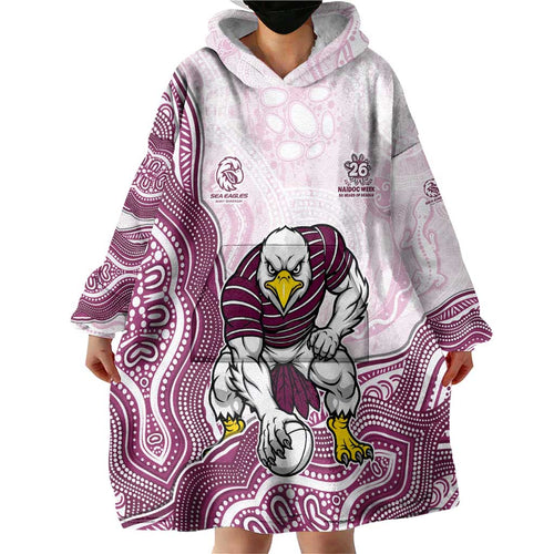 Manly Warringah Sea Eagles NAIDOC Week 2026 Wearable Blanket Hoodie First Nations of Australia Aboriginal Mascot Rugby