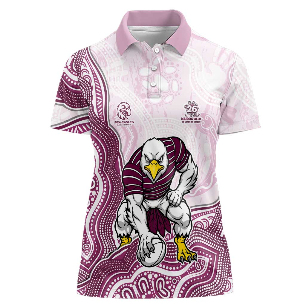 Manly Warringah Sea Eagles NAIDOC Week 2026 Women Polo Shirt First Nations of Australia Aboriginal Mascot Rugby