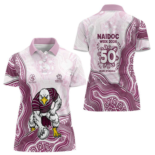 Manly Warringah Sea Eagles NAIDOC Week 2026 Women Polo Shirt First Nations of Australia Aboriginal Mascot Rugby