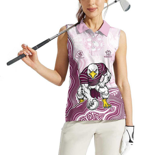 Manly Warringah Sea Eagles NAIDOC Week 2026 Women Sleeveless Polo Shirt First Nations of Australia Aboriginal Mascot Rugby