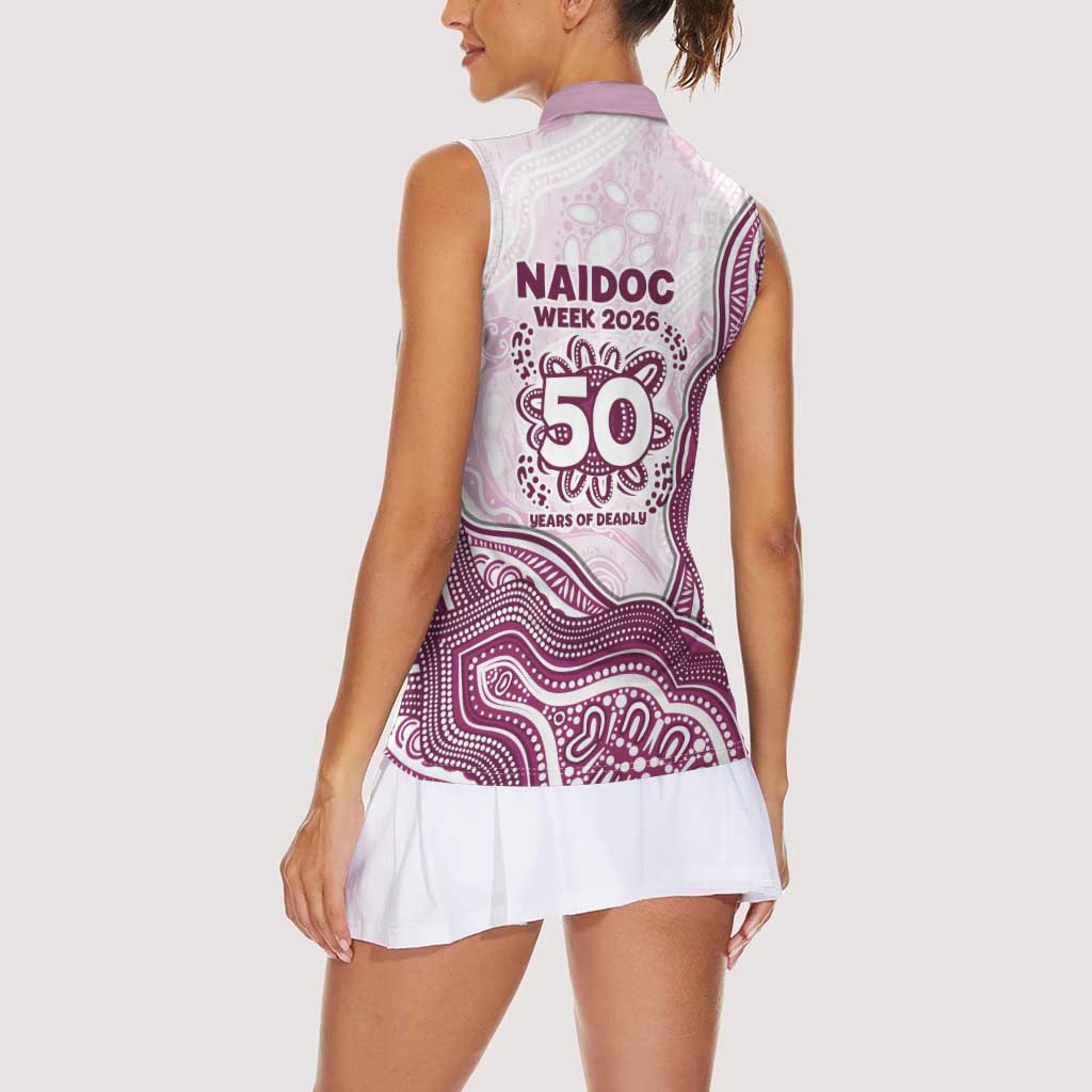 Manly Warringah Sea Eagles NAIDOC Week 2026 Women Sleeveless Polo Shirt First Nations of Australia Aboriginal Mascot Rugby