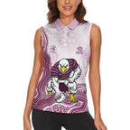 Manly Warringah Sea Eagles NAIDOC Week 2026 Women Sleeveless Polo Shirt First Nations of Australia Aboriginal Mascot Rugby