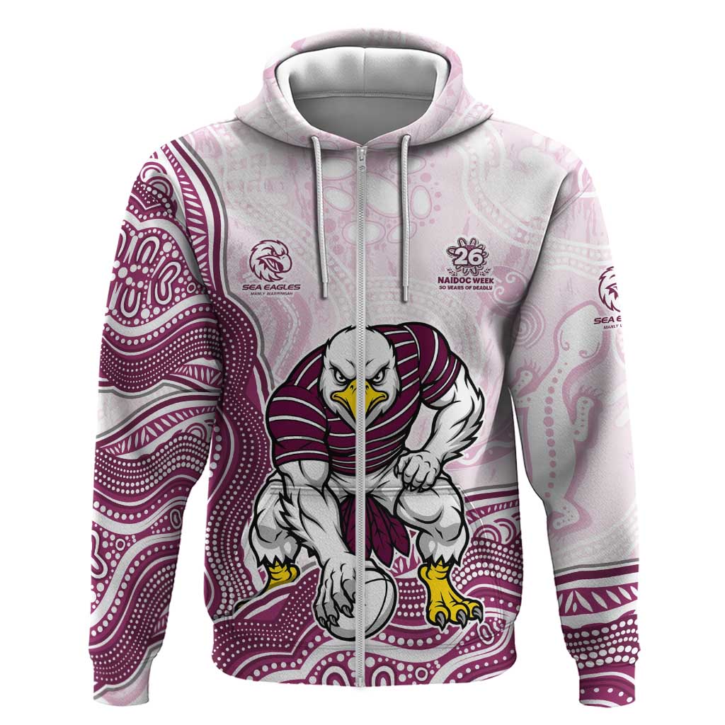 Manly Warringah Sea Eagles NAIDOC Week 2026 Zip Hoodie First Nations of Australia Aboriginal Mascot Rugby