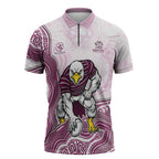 Manly Warringah Sea Eagles NAIDOC Week 2026 Zipper Polo Shirt First Nations of Australia Aboriginal Mascot Rugby