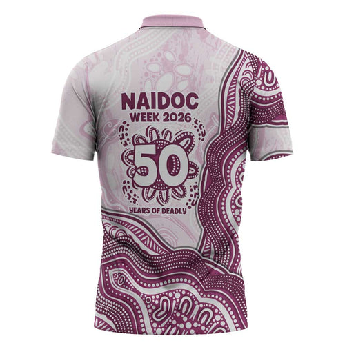 Manly Warringah Sea Eagles NAIDOC Week 2026 Zipper Polo Shirt First Nations of Australia Aboriginal Mascot Rugby