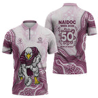 Manly Warringah Sea Eagles NAIDOC Week 2026 Zipper Polo Shirt First Nations of Australia Aboriginal Mascot Rugby