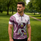 Manly Warringah Sea Eagles NAIDOC Week 2026 Zipper Polo Shirt First Nations of Australia Aboriginal Mascot Rugby