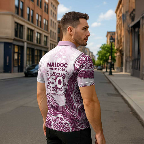 Manly Warringah Sea Eagles NAIDOC Week 2026 Zipper Polo Shirt First Nations of Australia Aboriginal Mascot Rugby