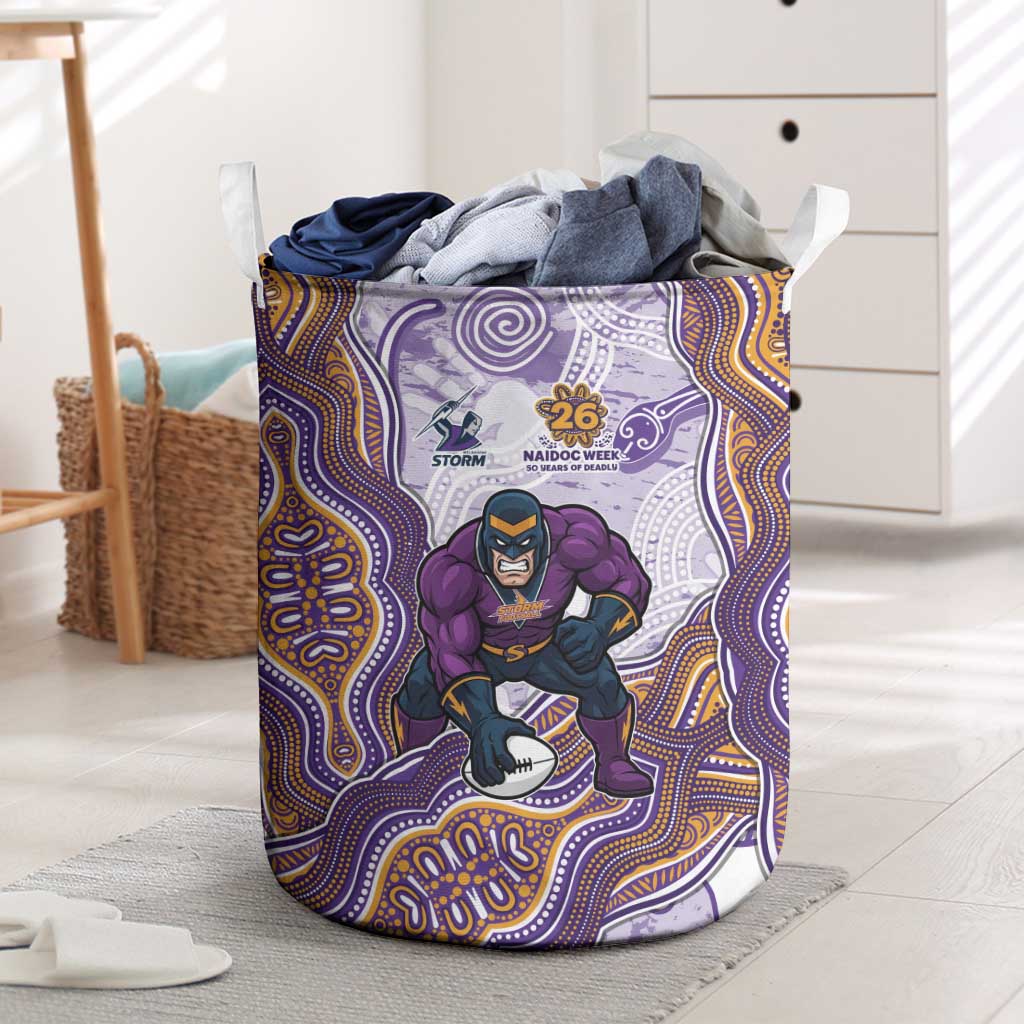 Melbourne Storm NAIDOC Week 2026 Laundry Basket First Nations of Australia Aboriginal Mascot Rugby