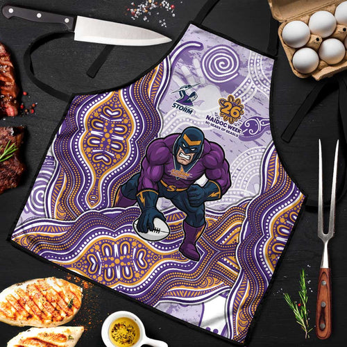 Melbourne Storm NAIDOC Week 2026 Apron First Nations of Australia Aboriginal Mascot Rugby