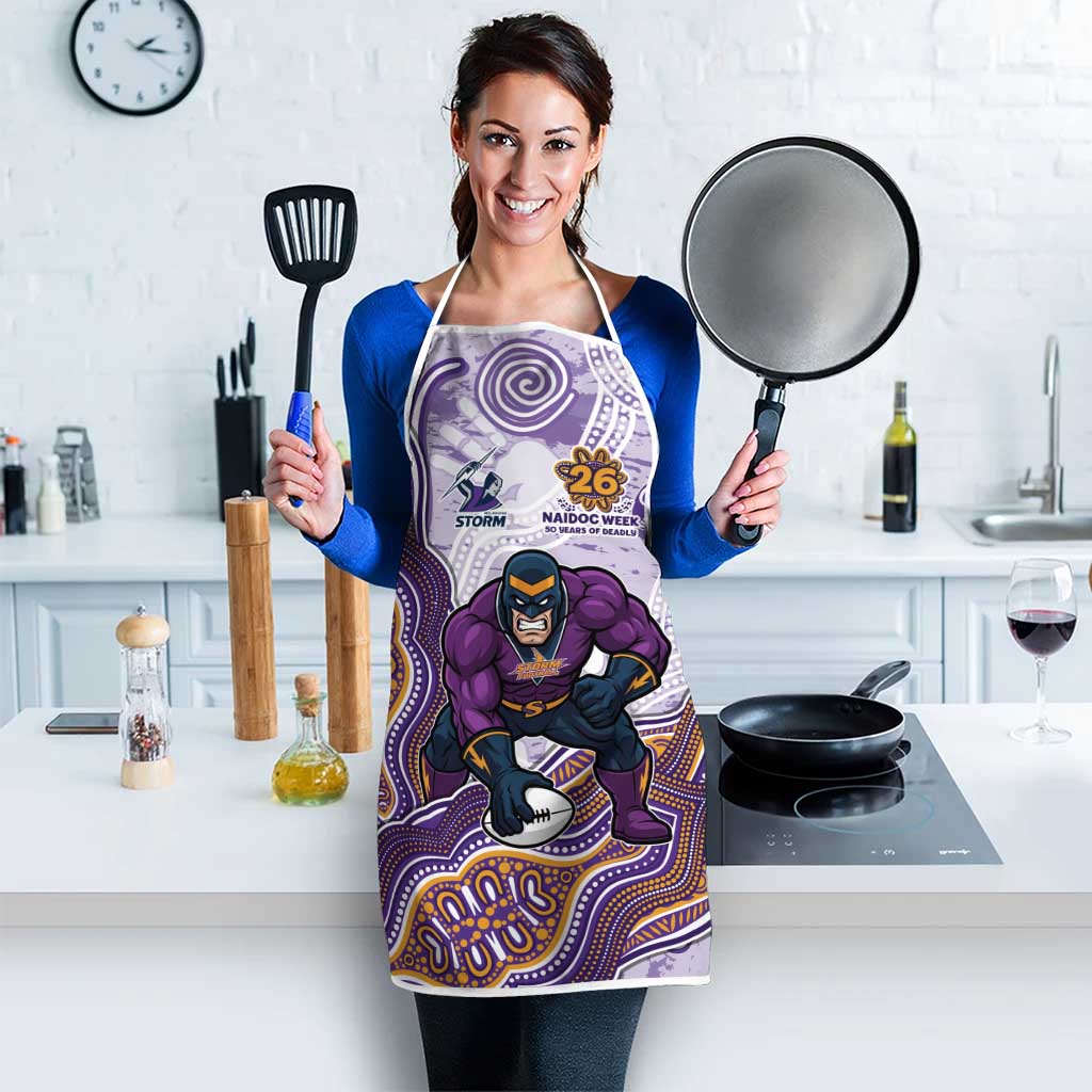Melbourne Storm NAIDOC Week 2026 Apron First Nations of Australia Aboriginal Mascot Rugby