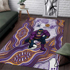 Melbourne Storm NAIDOC Week 2026 Area Rug First Nations of Australia Aboriginal Mascot Rugby