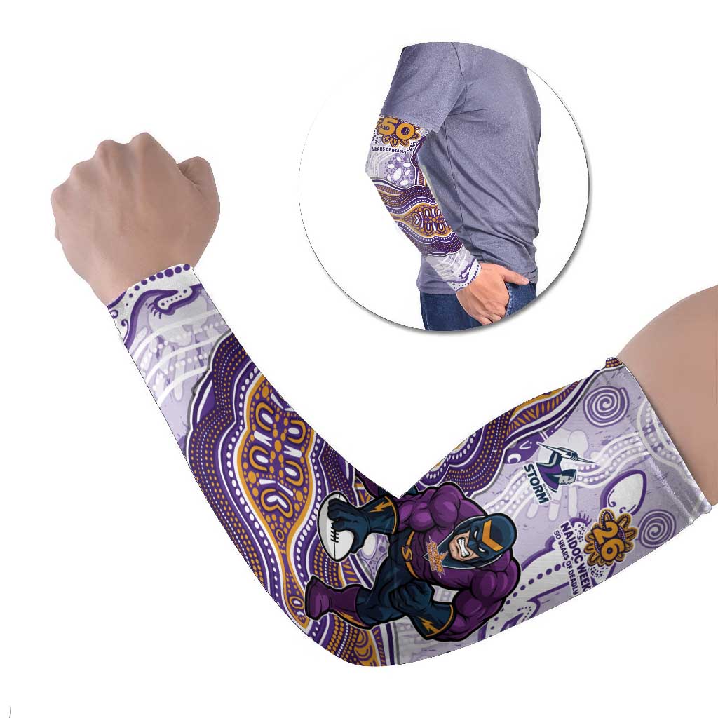 Melbourne Storm NAIDOC Week 2026 Arm Sleeves First Nations of Australia Aboriginal Mascot Rugby
