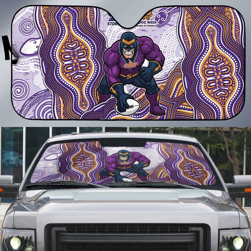 Melbourne Storm NAIDOC Week 2026 Auto Sun Shade First Nations of Australia Aboriginal Mascot Rugby