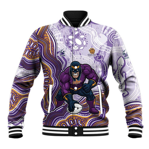 Melbourne Storm NAIDOC Week 2026 Baseball Jacket First Nations of Australia Aboriginal Mascot Rugby