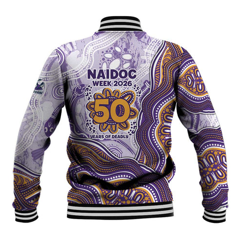 Melbourne Storm NAIDOC Week 2026 Baseball Jacket First Nations of Australia Aboriginal Mascot Rugby